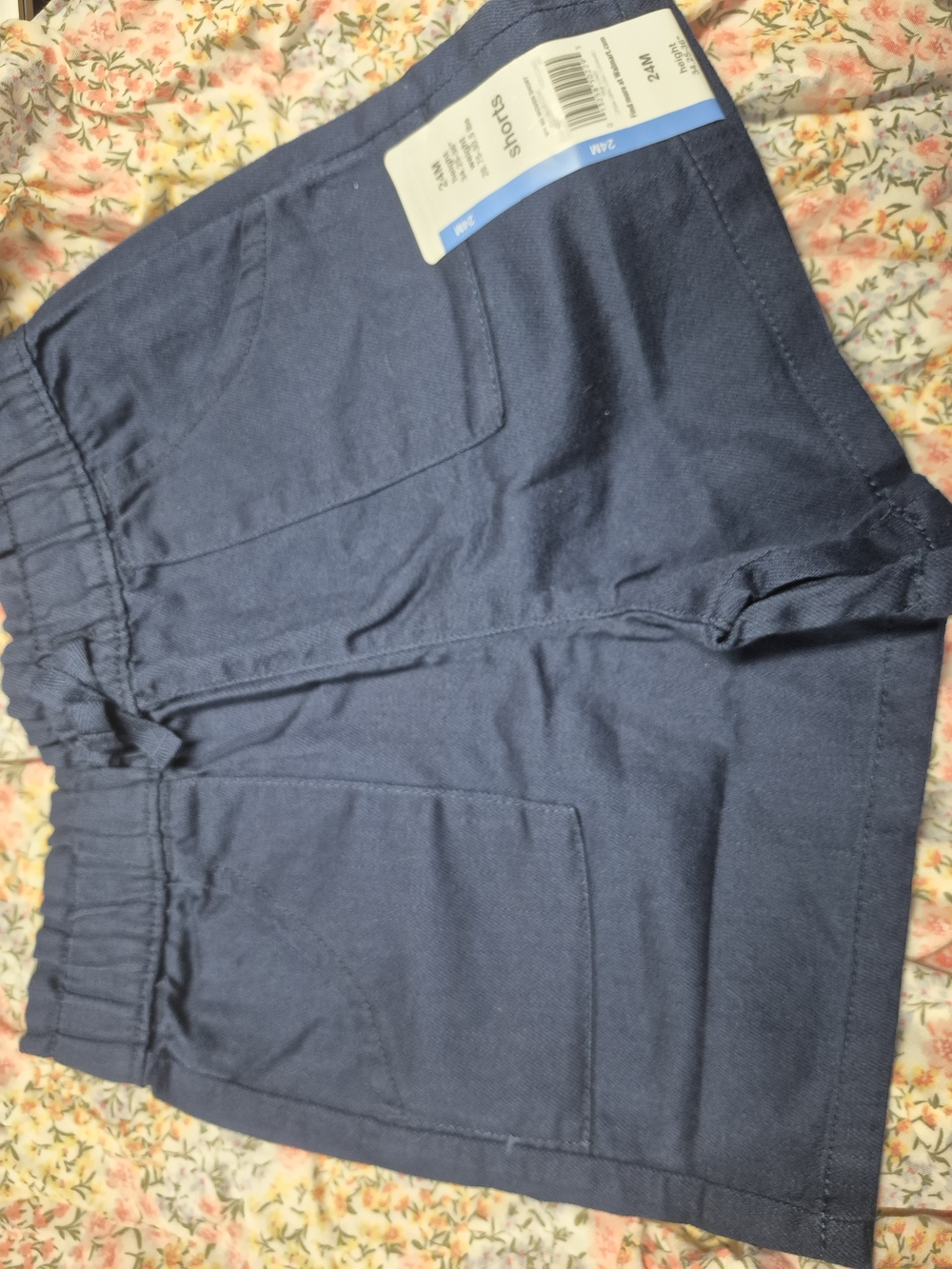 wonder nation Navy Elastic-Waist Girls' Shorts